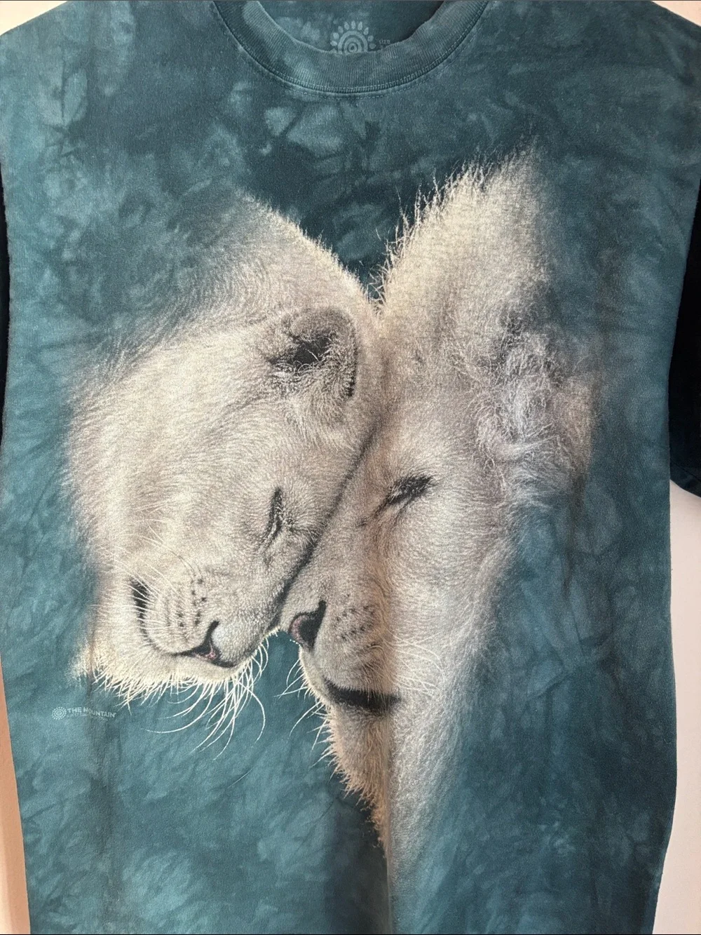 The Mountain vintage AOP Tie-Dye Lion Couple white bengal tiger Tee t-shirts MD